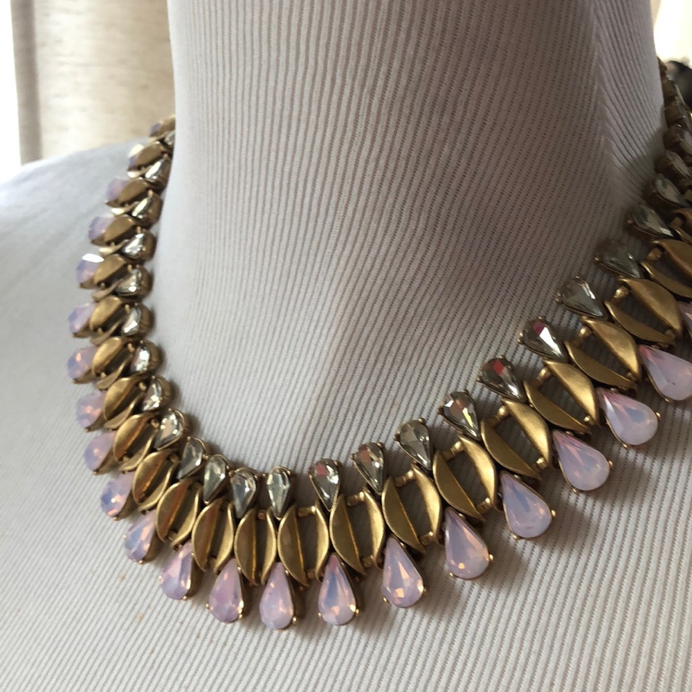 J. Crew Statement Necklace - Gold & Pink